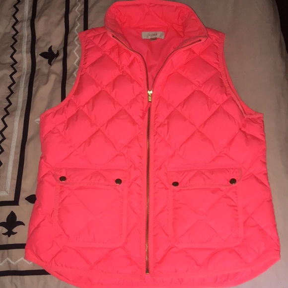 J. Crew Jackets & Blazers - J. Crew Excursion Quilted Pink Down Puffer Vest L